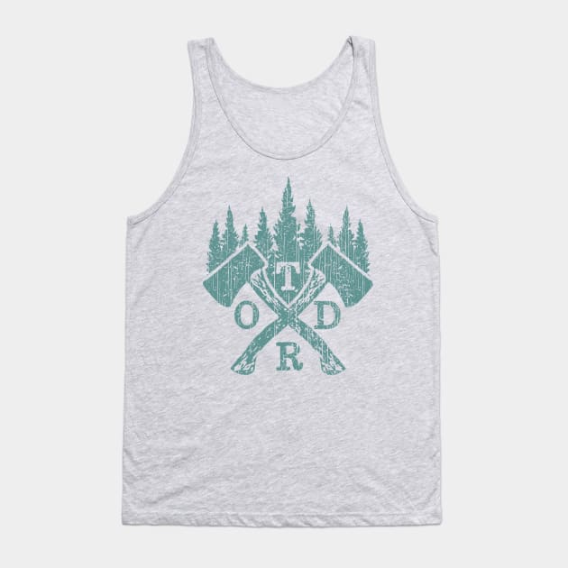 OTDR | Outdoor Adventure Wilderness Green Grunge Tank Top by Keetano